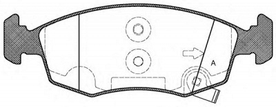 OPEN PARTS bpa017250 -  Комплект тормозных колодок, дисковый тормоз